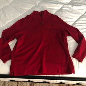 1/4 zip sweater material pullover